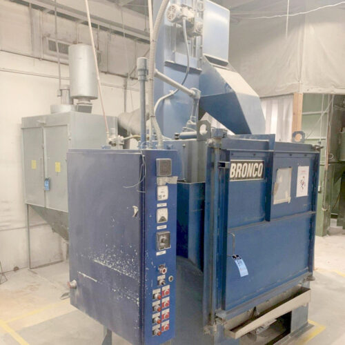 Bronco Model #5P/T Rotary Table Shot Blast Machine w/ Dust Collector (used) Item # UE-081121I (Ohio)