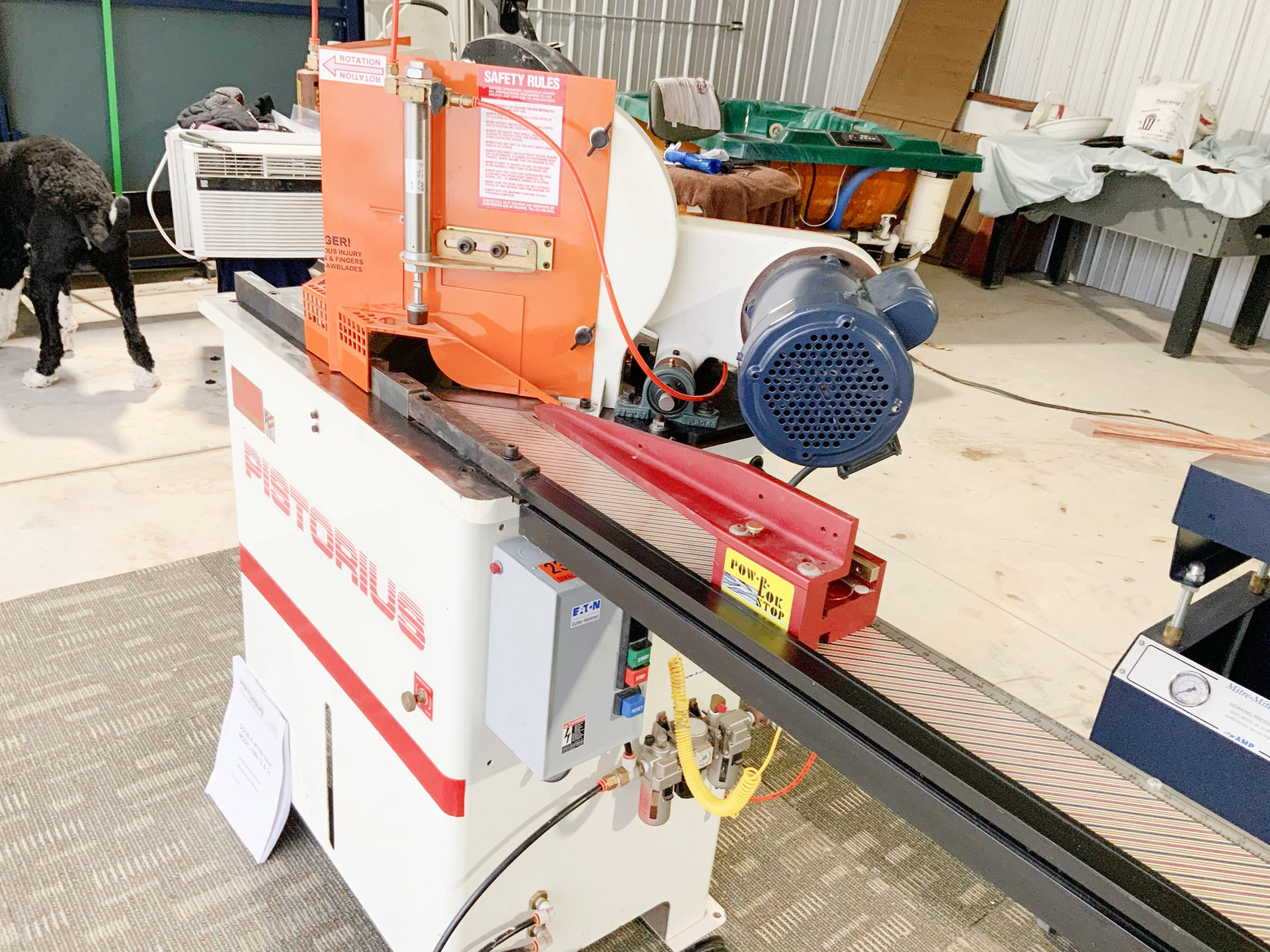 Equipment Lot: Pistorius EMN-12 Double Miter Saw & ITW AMP VN42 Frame Joiner (used) Item # UE-1111821C (Ohio)