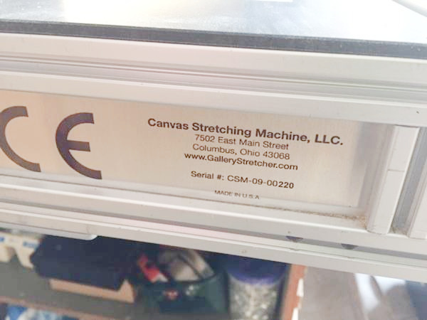 Gallery Stretcher 60 Art Canvas Stretching Machine (used) Item # UE-030422B (Ohio)
