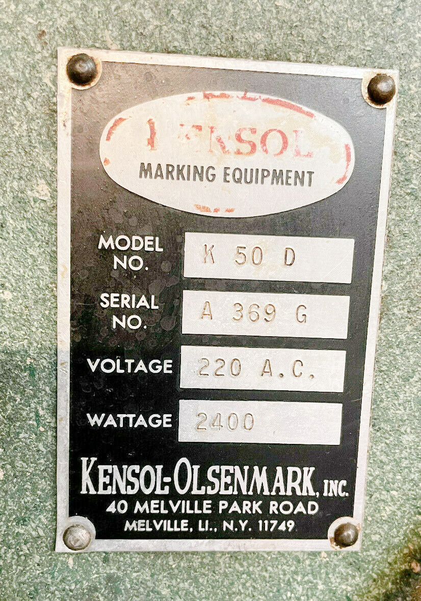 Equipment Lot: Hickok Duplex (Dual Head) Corner Cutter & Kensol K50 D Air-Operated Hot Foil Stamping, Embossing and Die Cutting Press (used) Item # UE-011922B (New Jersey)