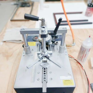 Equipment Lot: ITW AMP VN2+1 Vnailer, Bienfang 550 Press, DeWalt Saw and Chronomat Mat Cutter (Used) Item # UE-041822B (Indiana)