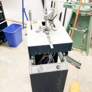 Equipment Lot: ITW AMP Mitre-Mite VN42 Underpinner & Esterly 3240 Speed Mat Cutter (Used) Item # UE-062722B (Massachusetts)