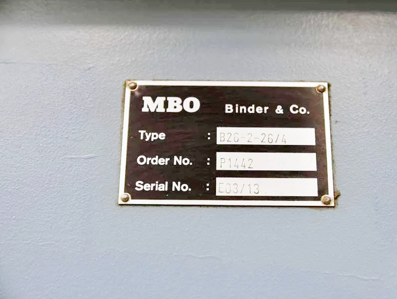MBO B26 Continuous Feed Paper Folder W/ 8 Page Unit & Mobile Delivery (used) Item # UE-060122A (Ohio)