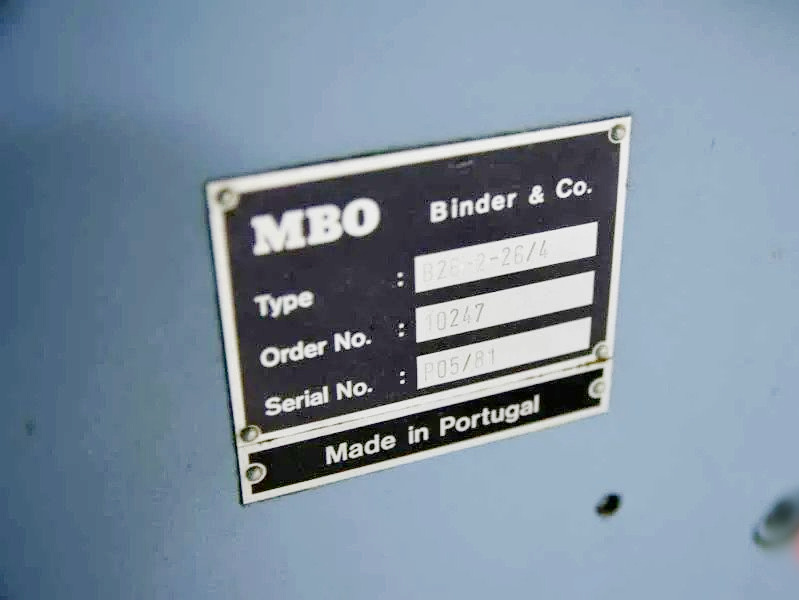 MBO B26 Continuous Feed Paper Folder (used) Item # UE-081222B (Ohio)