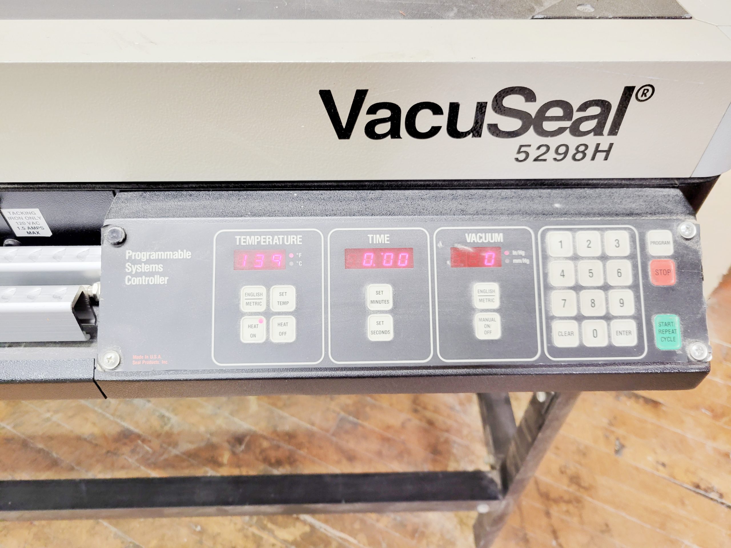 Vacuseal 5298H Vacuum Dry Mount Press (Used) Item # UE-071322C (Michigan)
