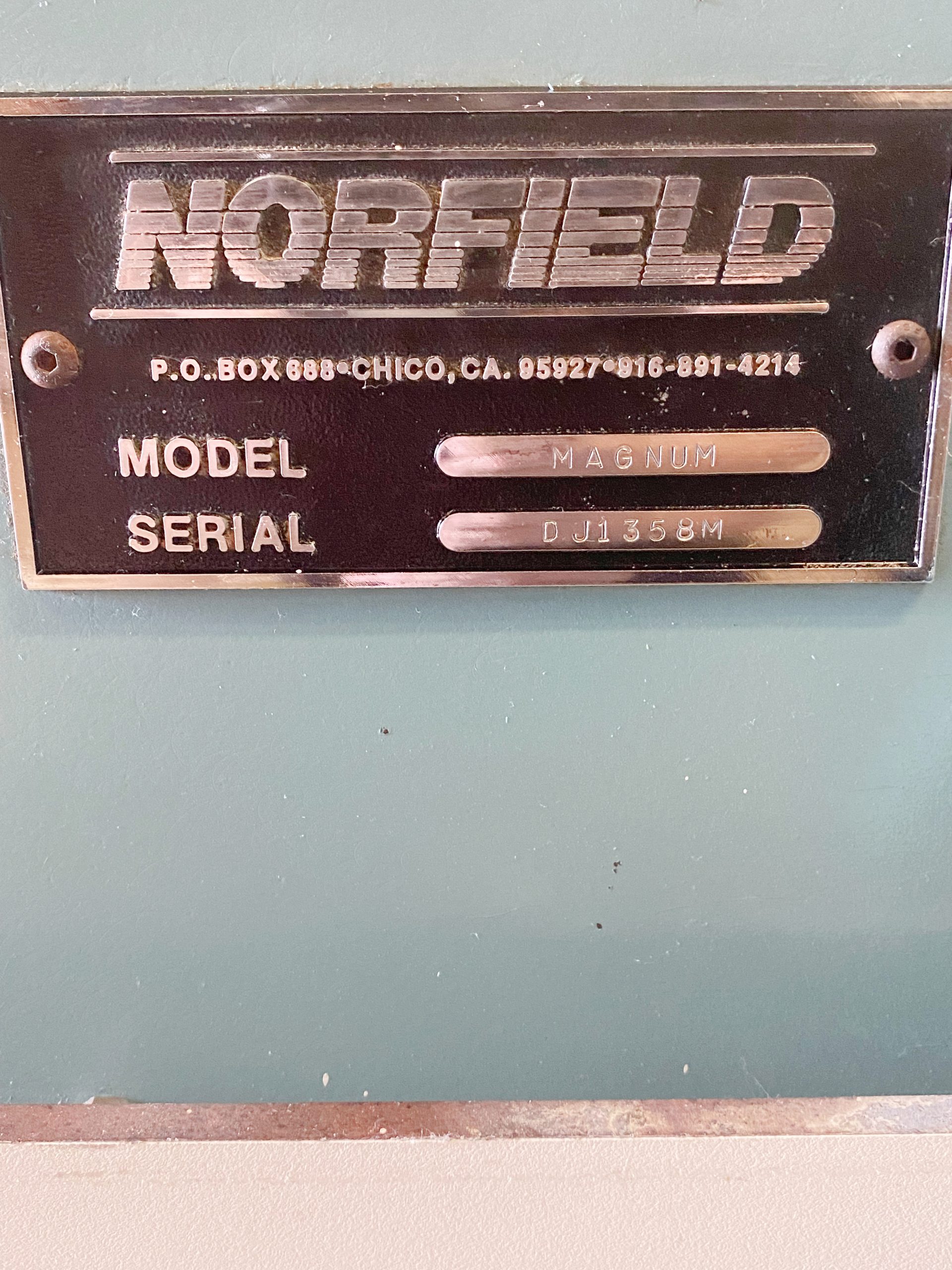 Equipment Lot: Magnum Door Machine, Norfield 250M Strike Jam Router & Norfield 1020 Double End Trim Saw (used) Item # UE-082622A (Georgia)