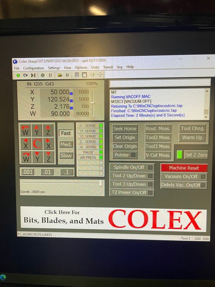 Colex Sharpcut FBC 5×10 CNC Router (Used) Item # UE-110122B