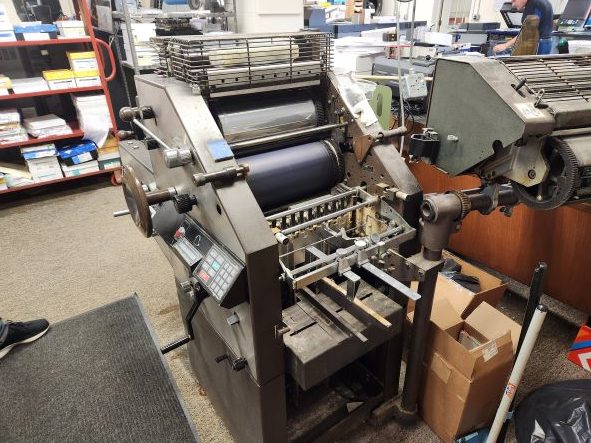 AB Dick 9870 Two Color Printing Press (Used) Item # UE-122222C