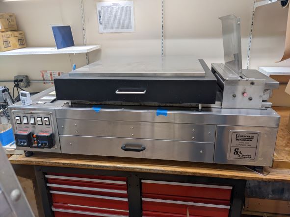 Equipment Lot: Epson Stylus PRO GS6000, Hercules Merigraph Polymer Plate System Lot, & Nova Polymers 24″ x 30″Orbital X Photopolymer Processor (Used) Item # UE-012023D