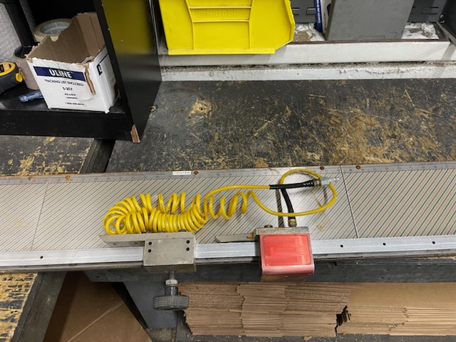 Pistorius Saw Accessory Lot: 96″ Visi-Miter Fence / Measuring Table / Measuring Arm + Manual Air Stop (Used) [Illinois] Item # UE-020823A