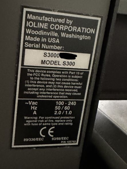 Ioline Appliqué Sports Lettering Cutter Model 300 System (Used) Item # UE-030523E