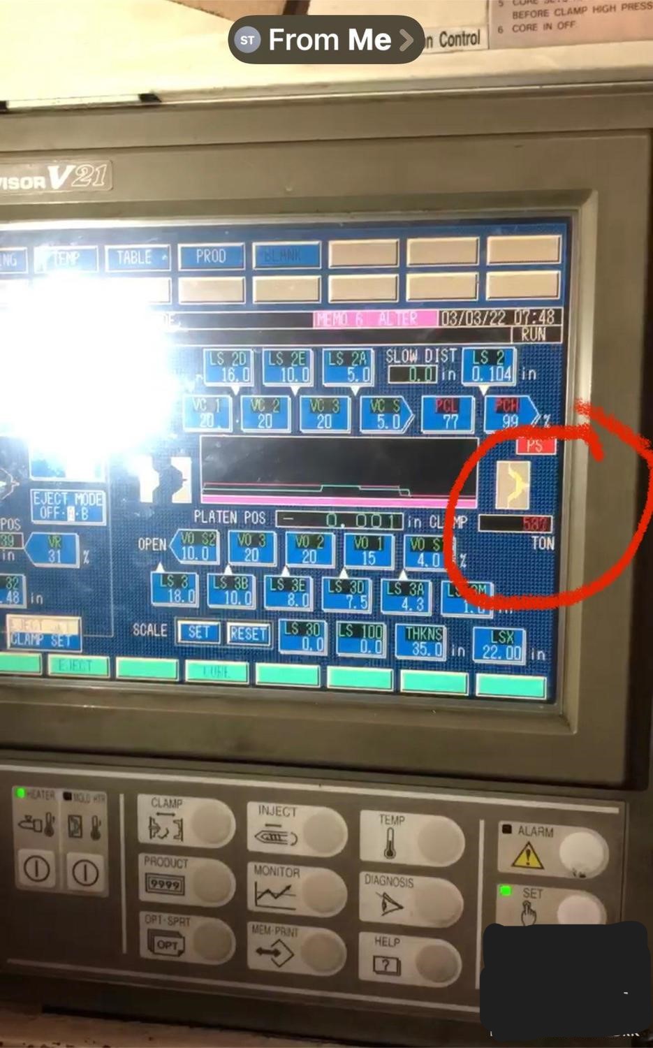 Toshiba ISGS610V21-59 Injection Molding Machine (Used) Item # UE-030823B