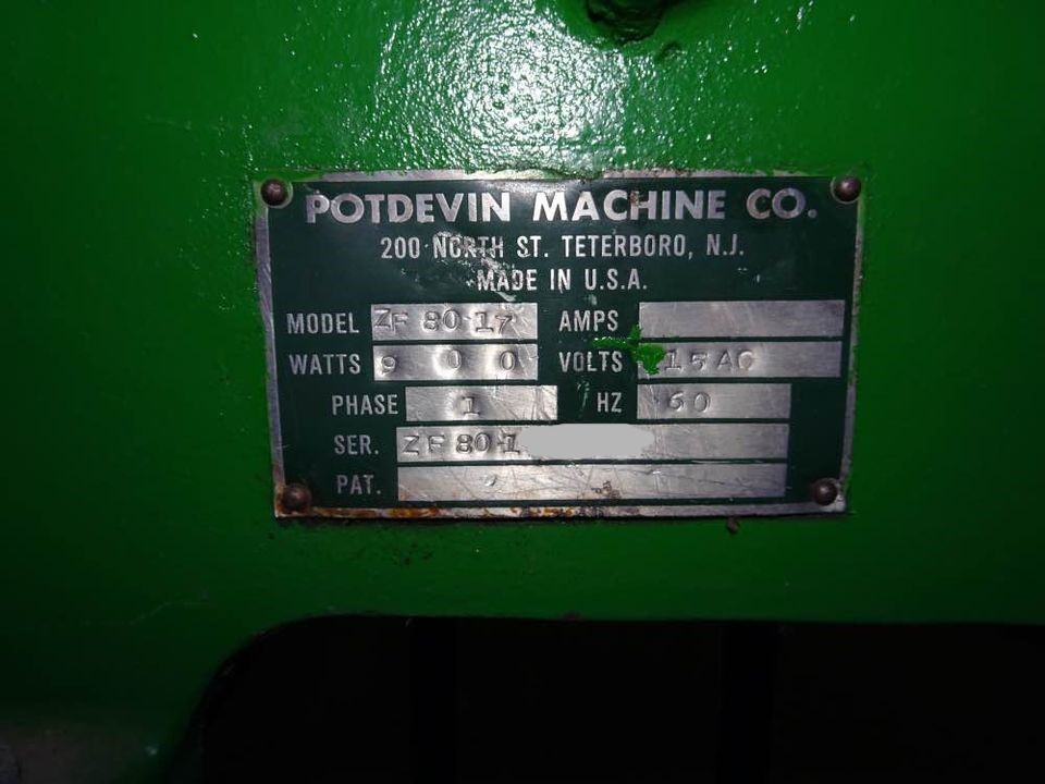 Equipment Lot: Potdevin ZF 8017 Gluer, Potdevin Rotary Press W24-81 – 24″, & 18″ Gluer ( Used) Item # UE-030823D