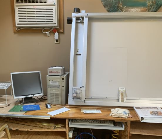 Picture Framing Equipment Lot: Wizard 5000 CMC, Fletcher 3100 Cutter, Cassese CS79 Joiner, Seal Masterpiece 500T-X Press, Morso Chopper, Shrink Wrapper, & Fletcher 3000 Multi Material Cutter (Used) Item # UE-032123A