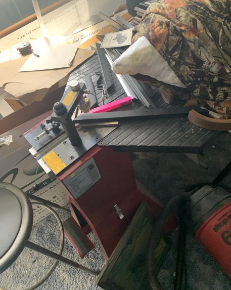 Picture Framing Equipment Lot: Wizard 5000 CMC, Fletcher 3100 Cutter, Cassese CS79 Joiner, Seal Masterpiece 500T-X Press, Morso Chopper, Shrink Wrapper, & Fletcher 3000 Multi Material Cutter (Used) Item # UE-032123A