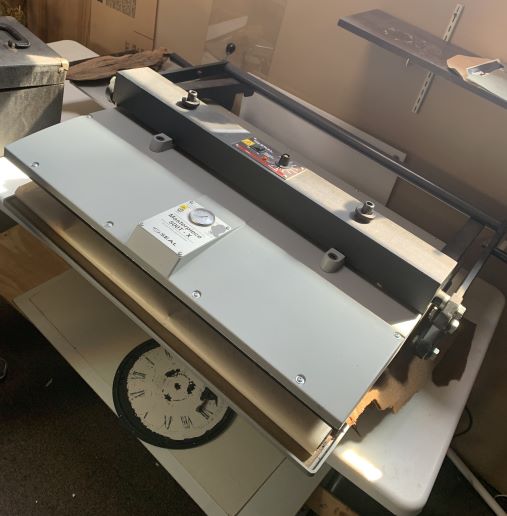 Picture Framing Equipment Lot: Wizard 5000 CMC, Fletcher 3100 Cutter, Cassese CS79 Joiner, Seal Masterpiece 500T-X Press, Morso Chopper, Shrink Wrapper, & Fletcher 3000 Multi Material Cutter (Used) Item # UE-032123A