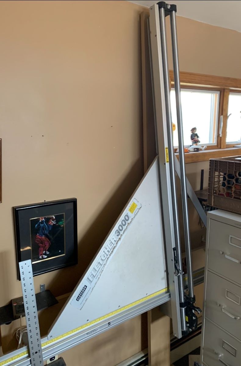 Picture Framing Equipment Lot: Wizard 5000 CMC, Fletcher 3100 Cutter, Cassese CS79 Joiner, Seal Masterpiece 500T-X Press, Morso Chopper, Shrink Wrapper, & Fletcher 3000 Multi Material Cutter (Used) Item # UE-032123A