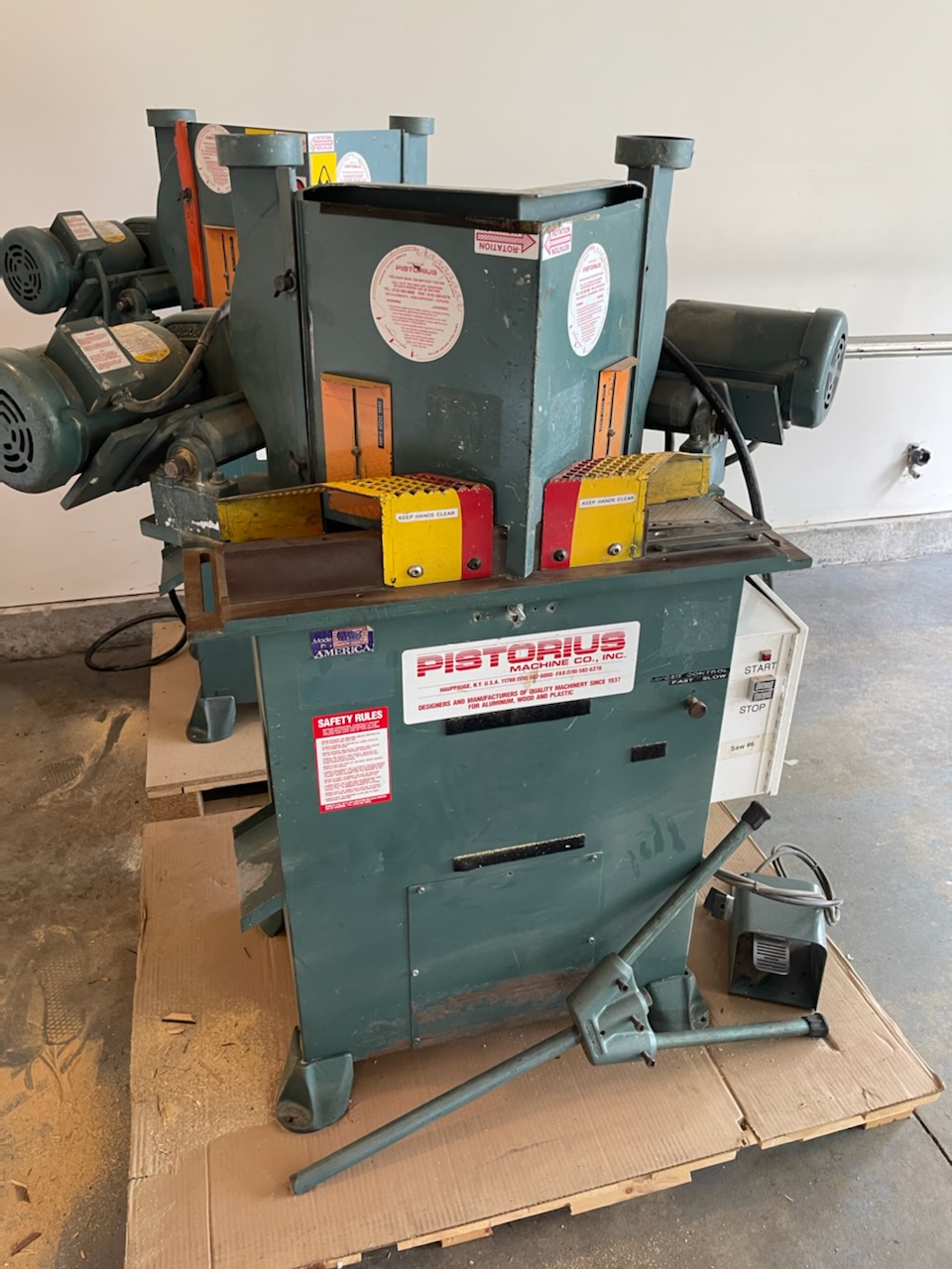 Picture Framing Equipment Lot: Pistorius EMN-14 / EMN14 Double Miter Saws (Used) Item # UE-032623A