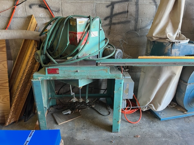 Equipment Lot: Pistorius MN300 / MN-300 Double Miter Saw & Reliant Dust Collector NN830 / Model 830 (Used) Item # UE-032923A