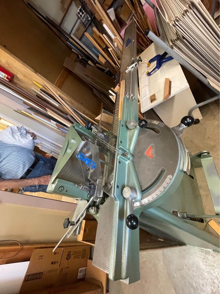 Equipment Lot: Wizard 8000 Computerized Mat Cutter, Morso F Chopper with Measuring Table & Stop, & Fletcher 3000 60″ Multi-Material Cutter   (Used) Item # UE-082223G
