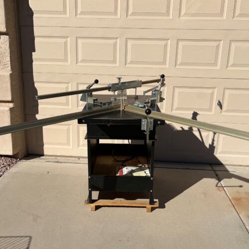 Equipment Lot: Frame Square Miter Saw, Logan Miter Sander, Dahle 585 Large Format Guillotine Paper Cutter, Keencut Ultimat Gold Mat Cutter, & Seal Masterpiece 500-T/500T (Used) Item # UE-083123A