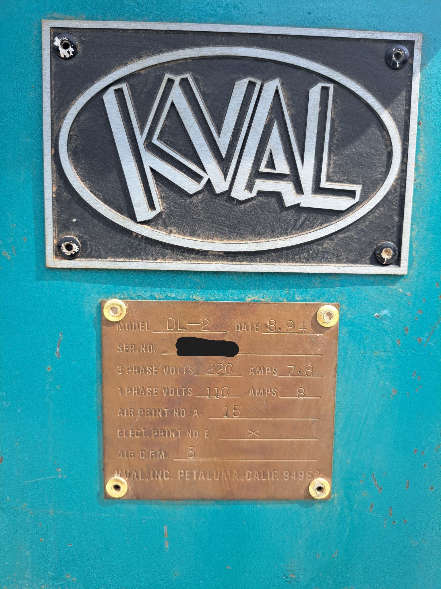 Kval DL-2 Door Light Cut-Out Door Machine (Used) Item # UE-091923C