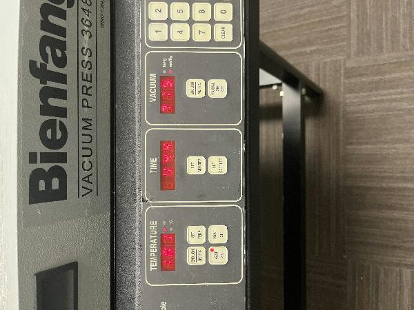 Bienfang 3648H Vacuum Heat Press (Used) Item # UE-101723H