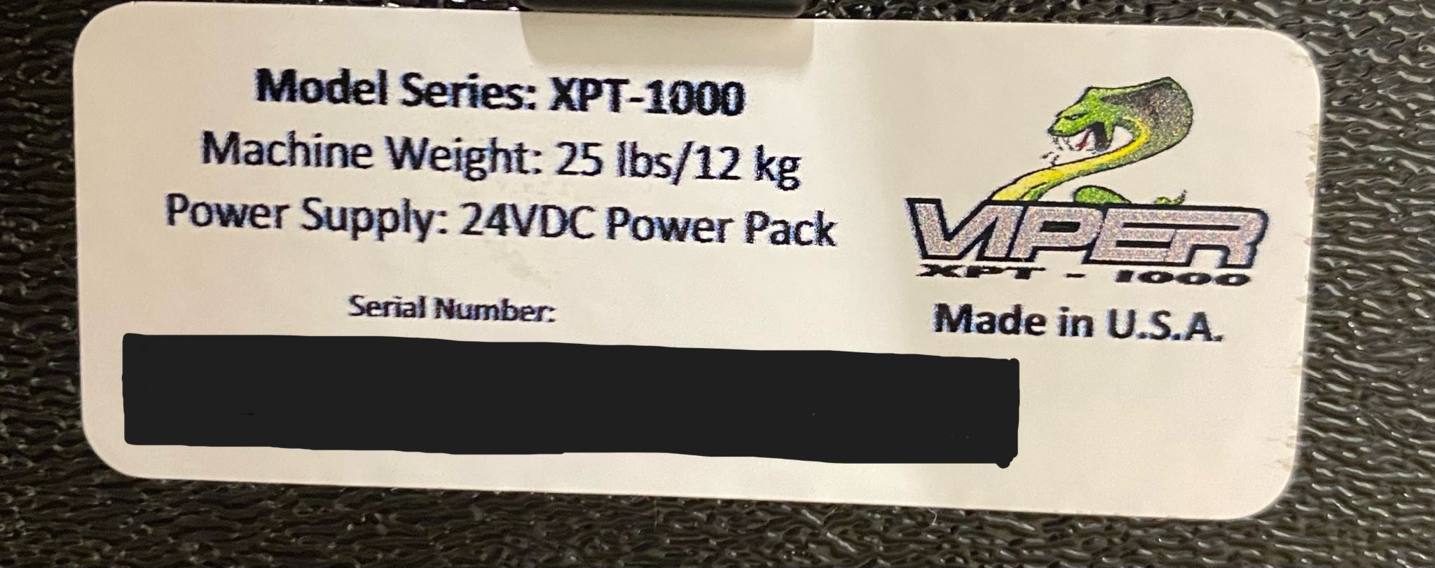 Viper XPT-1000 DTG Direct To Garment Pretreatment Machine (Used) Item # UE-110223B