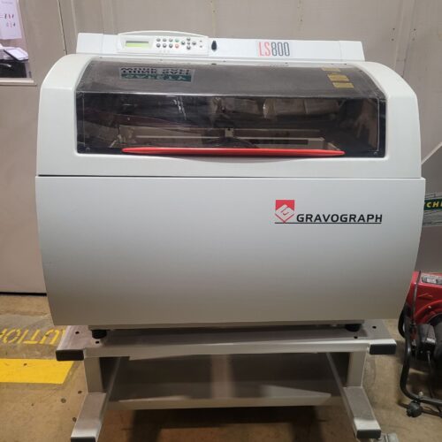 Equipment Lot: Gravograph LS800 40W Laser Engraver & Kornit Storm II Direct to Garment Printer (Used) Item # UE-032124C