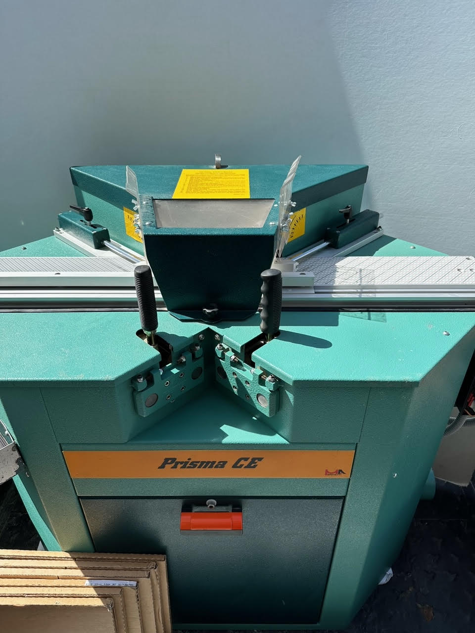 Picture Framing Equipment Lot: Brevetti Prisma CE Double Miter Saw, ITW AMP VN2+1 (U300) Frame Joiner, & Wizard 9000 CMC Computerized Mat Cutter (Used) Item # UE-040224B