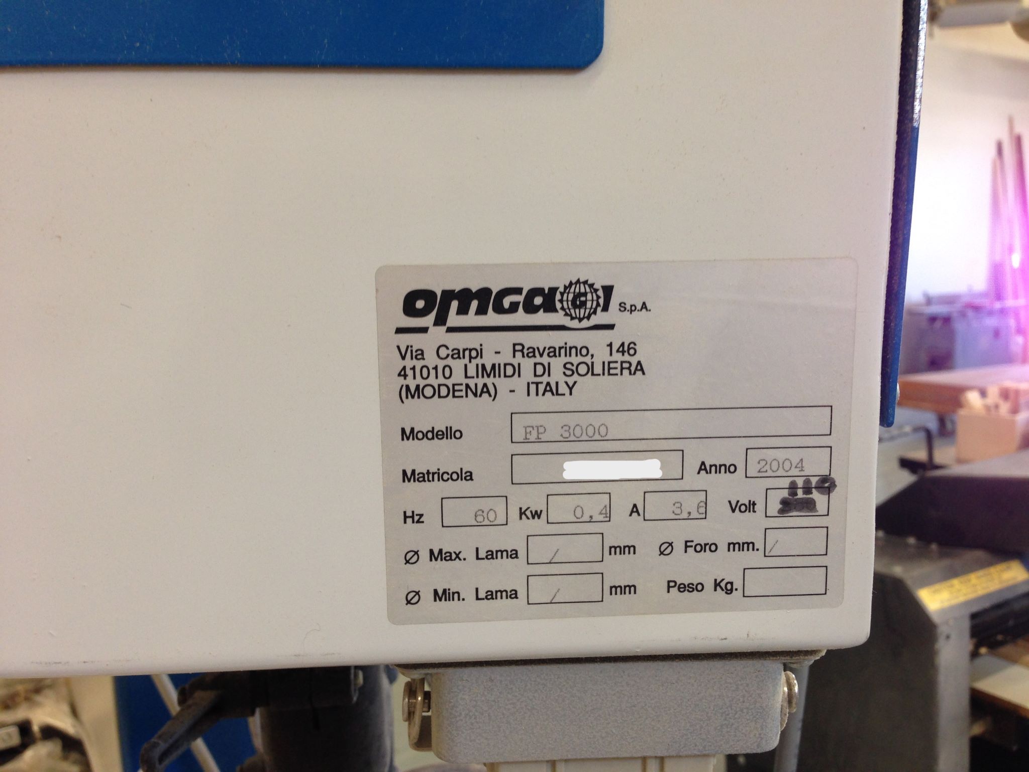 Omga V913P V Cutting / Double Miter Saw w/ Omga FP3000 Automated Stop (Used) Item # UE-041224C