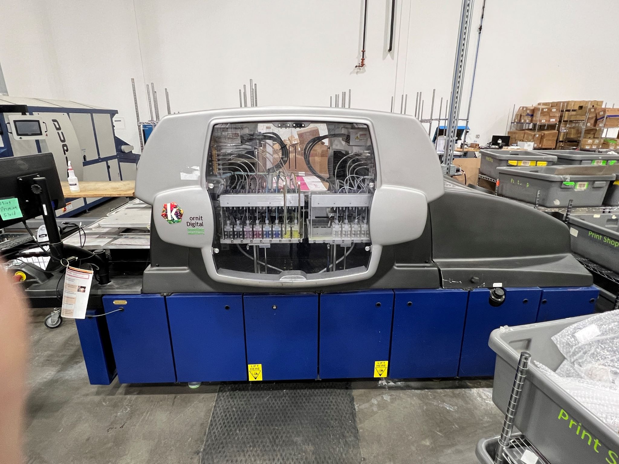 Equipment Lot: Equipment Lot: Kornit Avalanche 951 Dual-Platen Digital DTG Printer, & Adelco Gas Dryer (Used) Item # UE-060524A