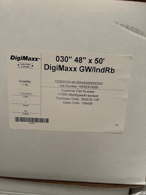 48″ DigiMaxx Super-wide Printable Magnetic Roll – Supply Lot (Used) Item # UE-061124B