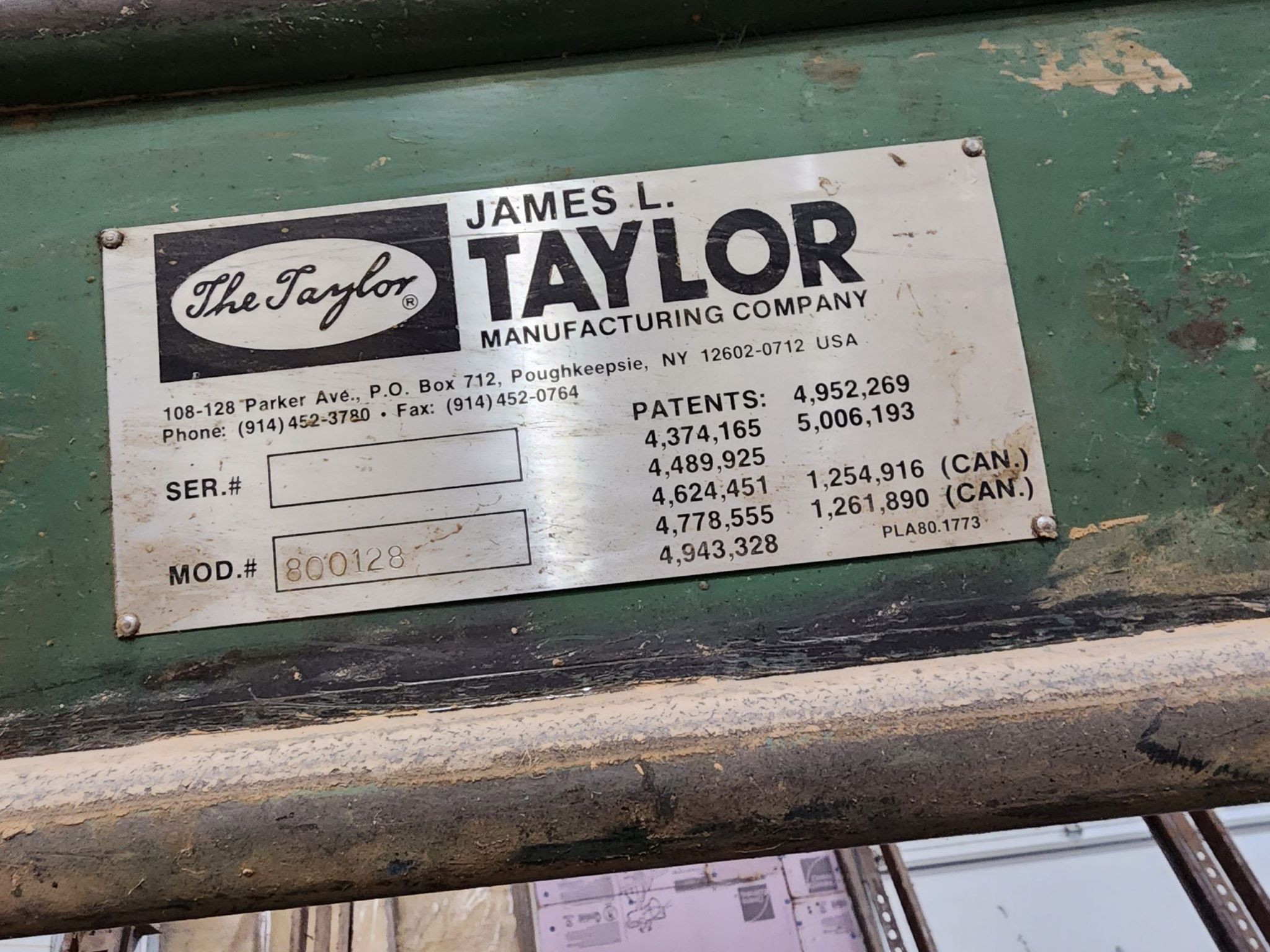 Taylor 6 Section Clamp Carrier (Used) Item # UE-090424B