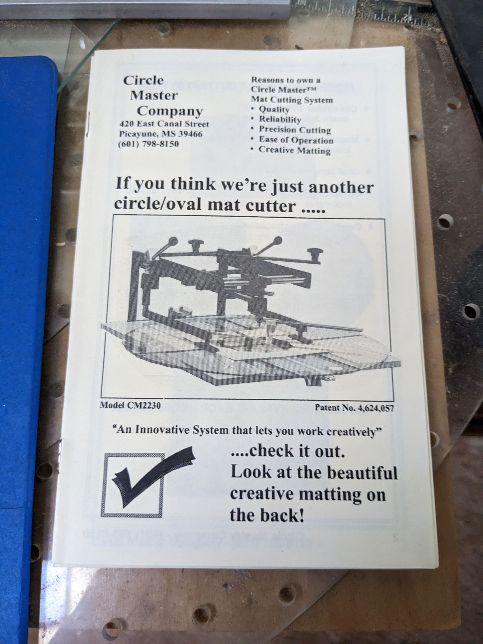 Circle Master Oval / Circle Cutter Model # CM2230 (Used) Item # UE-101624E