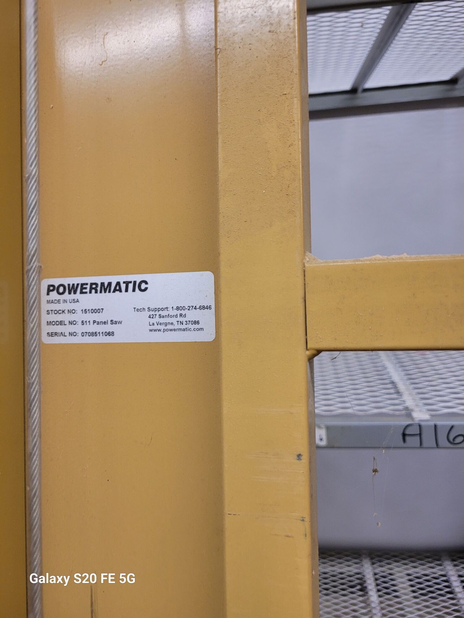 Powermatic 511 Vertical Panel Saw (Used) Item # UE-103024D