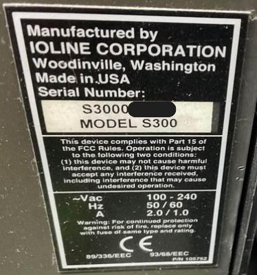 Ioline Appliqué Sports Lettering Cutter Model 300 System (Used) Item # UE-111724E