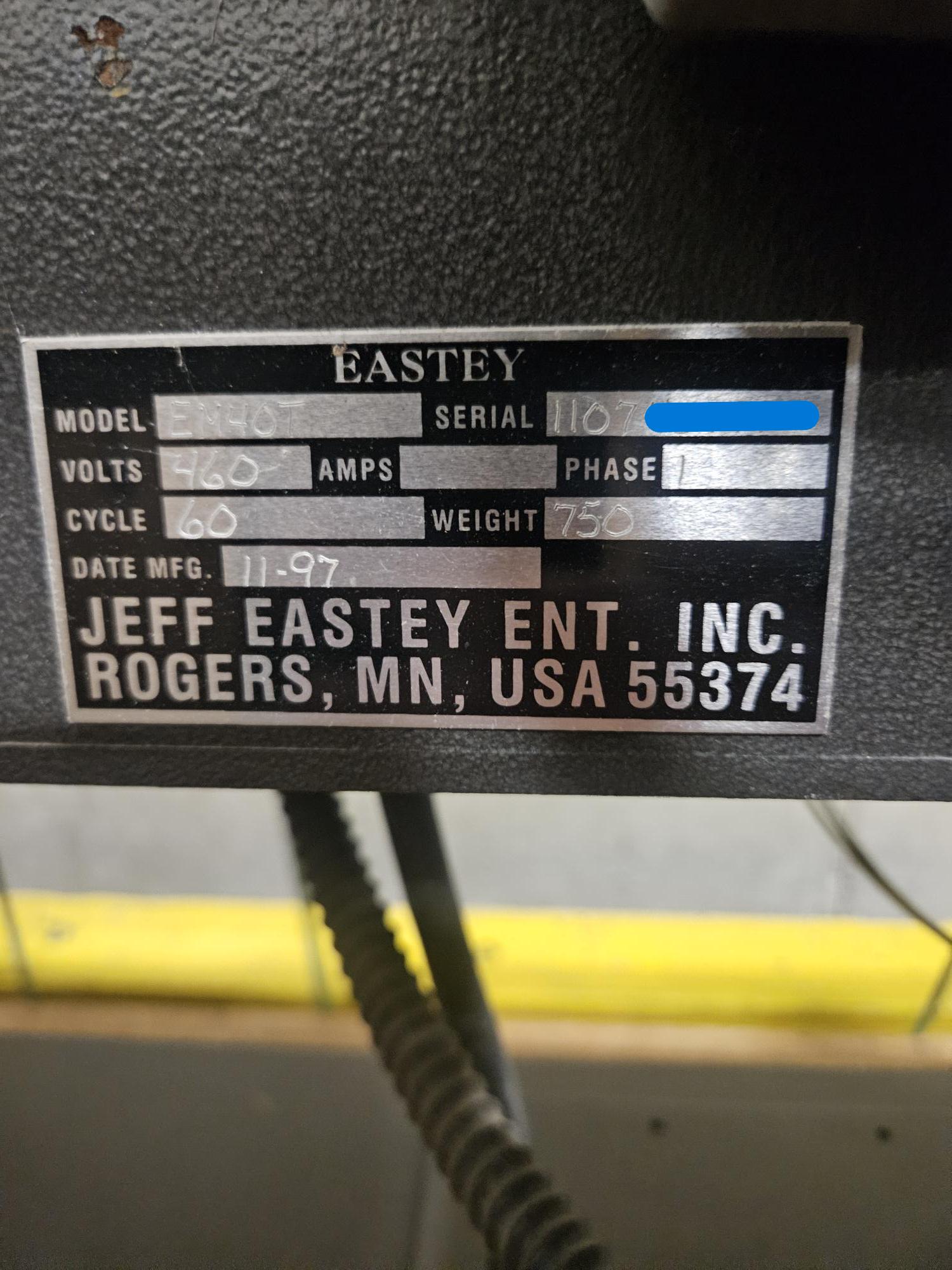 Eastey Automatic L-Bar Sealer Model EM-40T and EM3040TK Hot Knife L-Sealer (Used) Item # UE-122024A