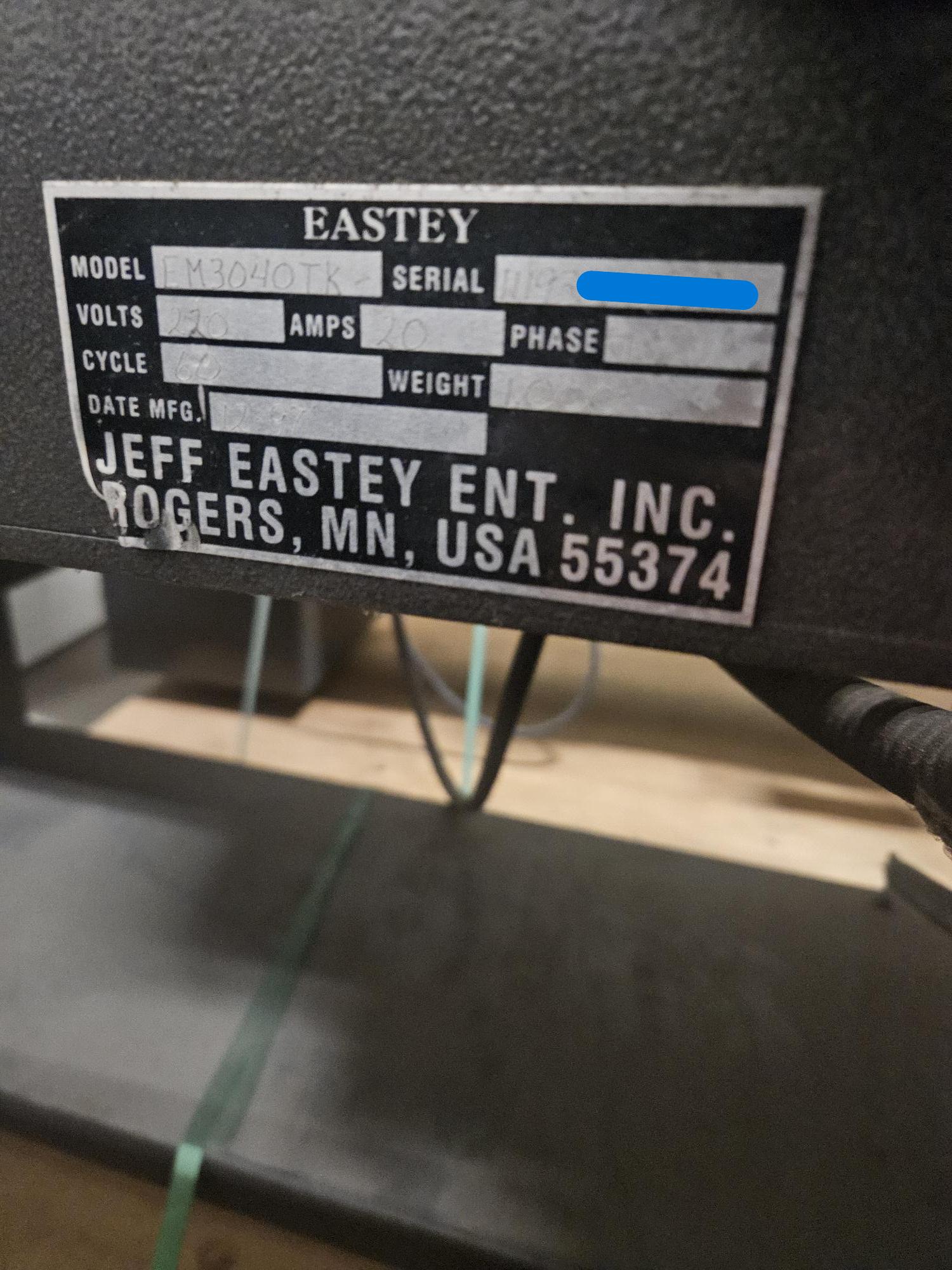 Eastey Automatic L-Bar Sealer Model EM-40T and EM3040TK Hot Knife L-Sealer (Used) Item # UE-122024A