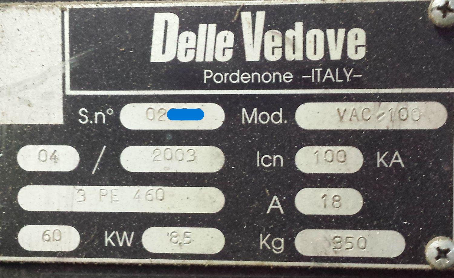 Delle Vedove VAC 100 Vacuum Coater – Stain UVC 200 UV Coating Line System (Used) Item # UE-122024G