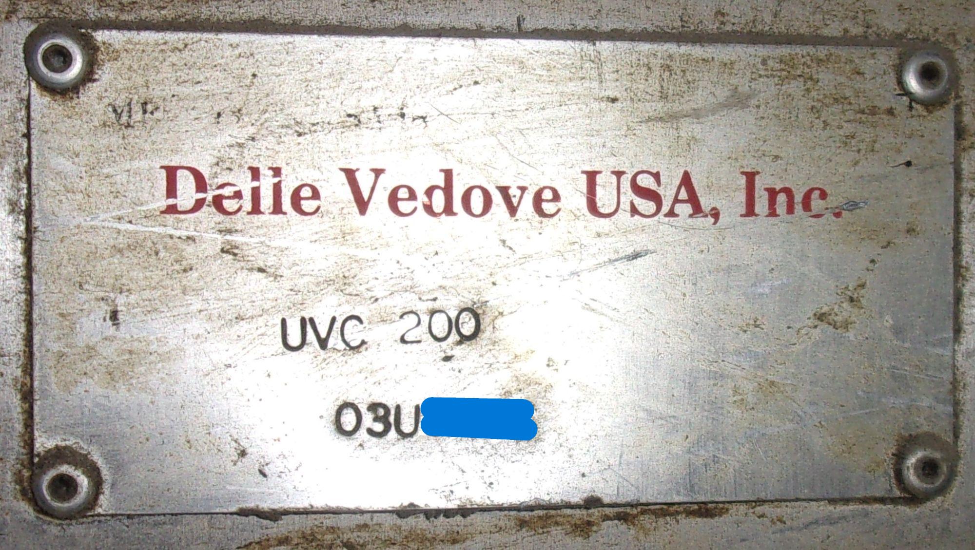 Delle Vedove VAC 100 Vacuum Coater – Stain UVC 200 UV Coating Line System (Used) Item # UE-122024G