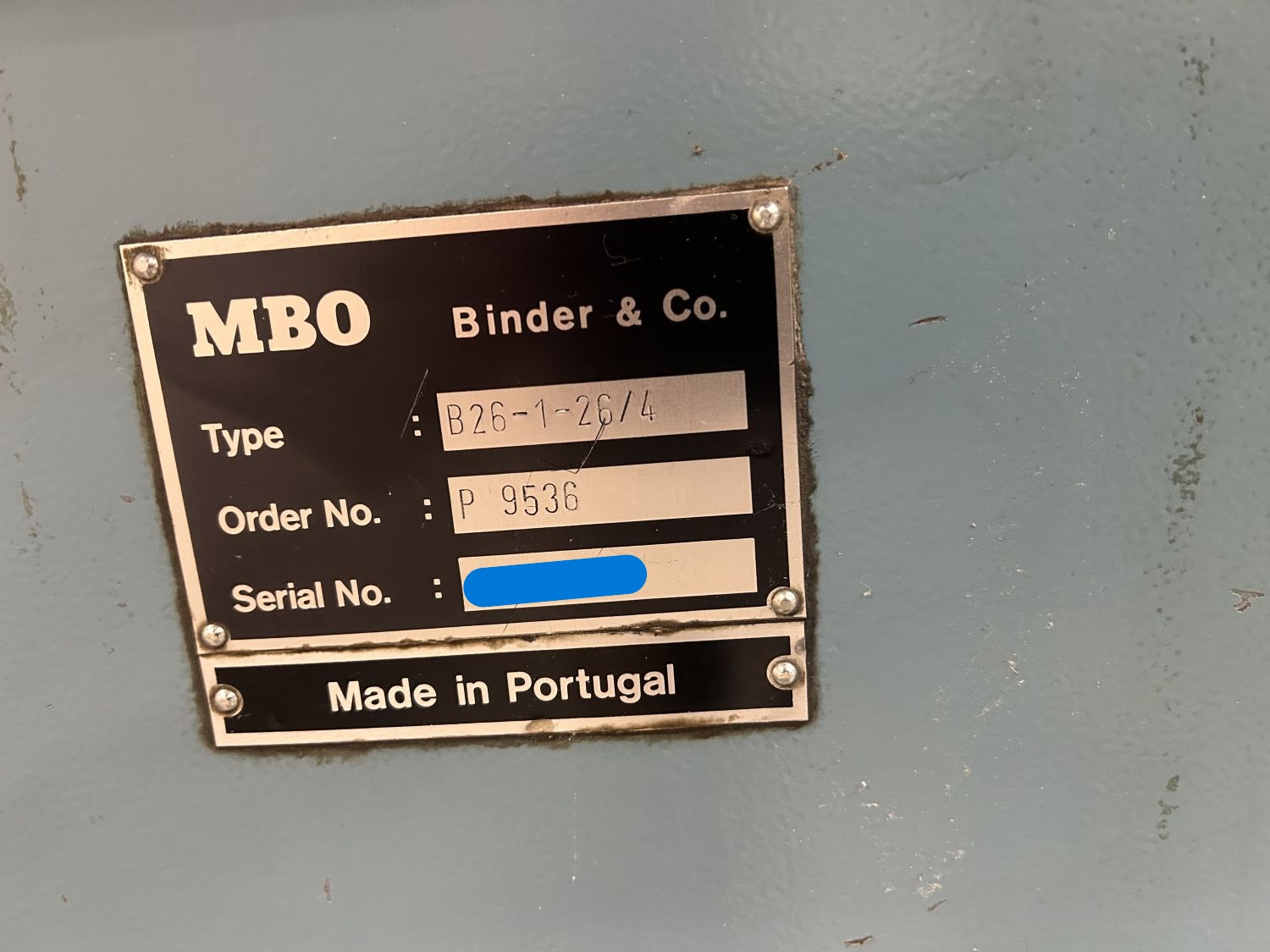 MBO B26-C Continuous Feeder Paper Folding Machine (Used) Item # UE-022425G