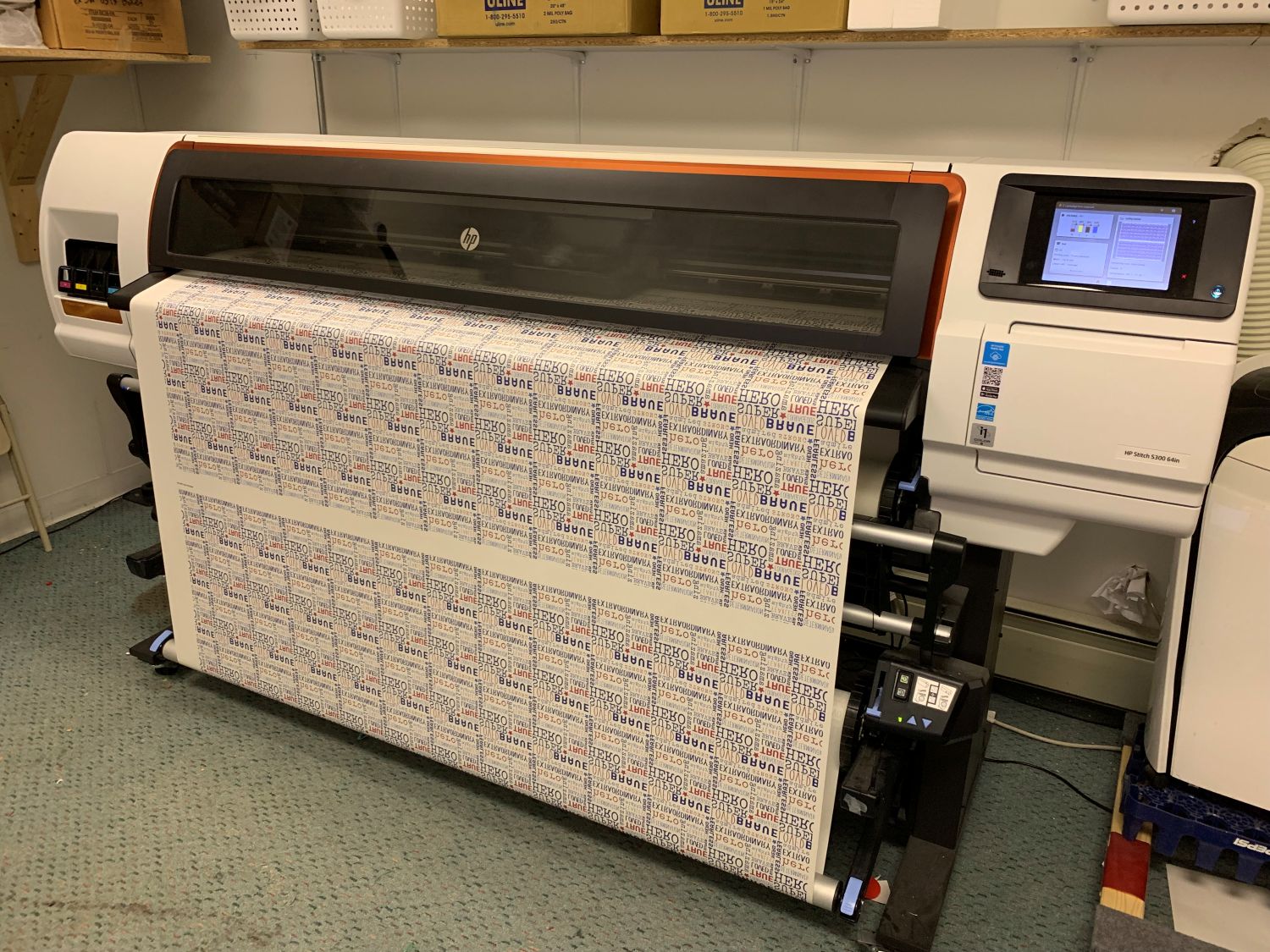 HP Stitch S300 Dye Sublimation 64″ Printer w/Uptake Reel (Used) Item # UE-022725H