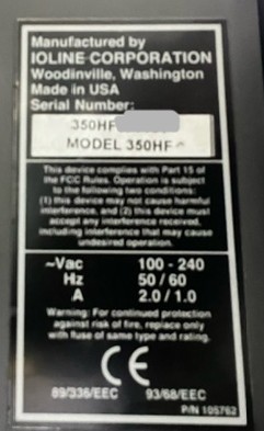 Ioline Appliqué Sports Lettering Cutter Model 350HF System (Used) Item # UE-031025B