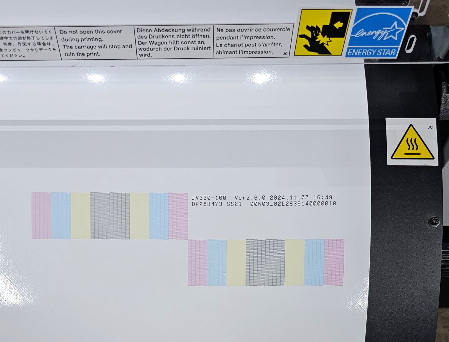 Mimaki JV330-160 Roll to Roll Eco-Solvent Inkjet Printer (Used) Item # UE-030525C
