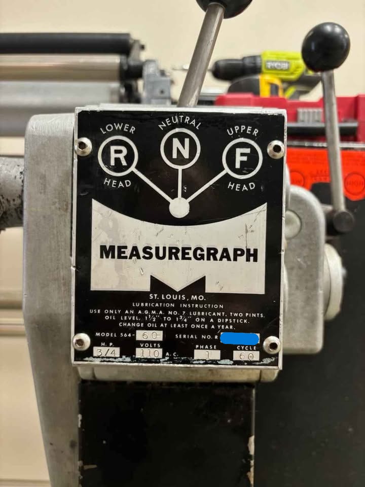 Measuregraph Model 564-60 Fabric Measuring Machine (Used) Item # UE-030625C