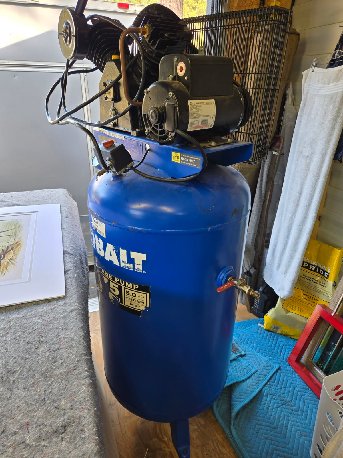 Kobalt 80-Gallons Two Stage 80 Gallon 5HP Air Compressor (Used) Item # UE-041525E