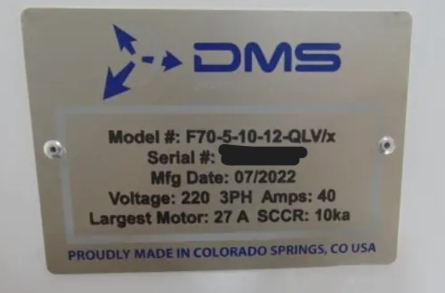 DMS Freedom 10 3-axis 5′ X 10′ Moving Gantry CNC Router (Used) Item # UE-051525D
