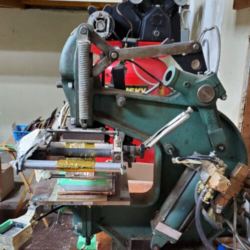 Kensol 36T 3 Ton Air-Operated Roll Leaf Stamping Press (Used) Item # UE-050925A