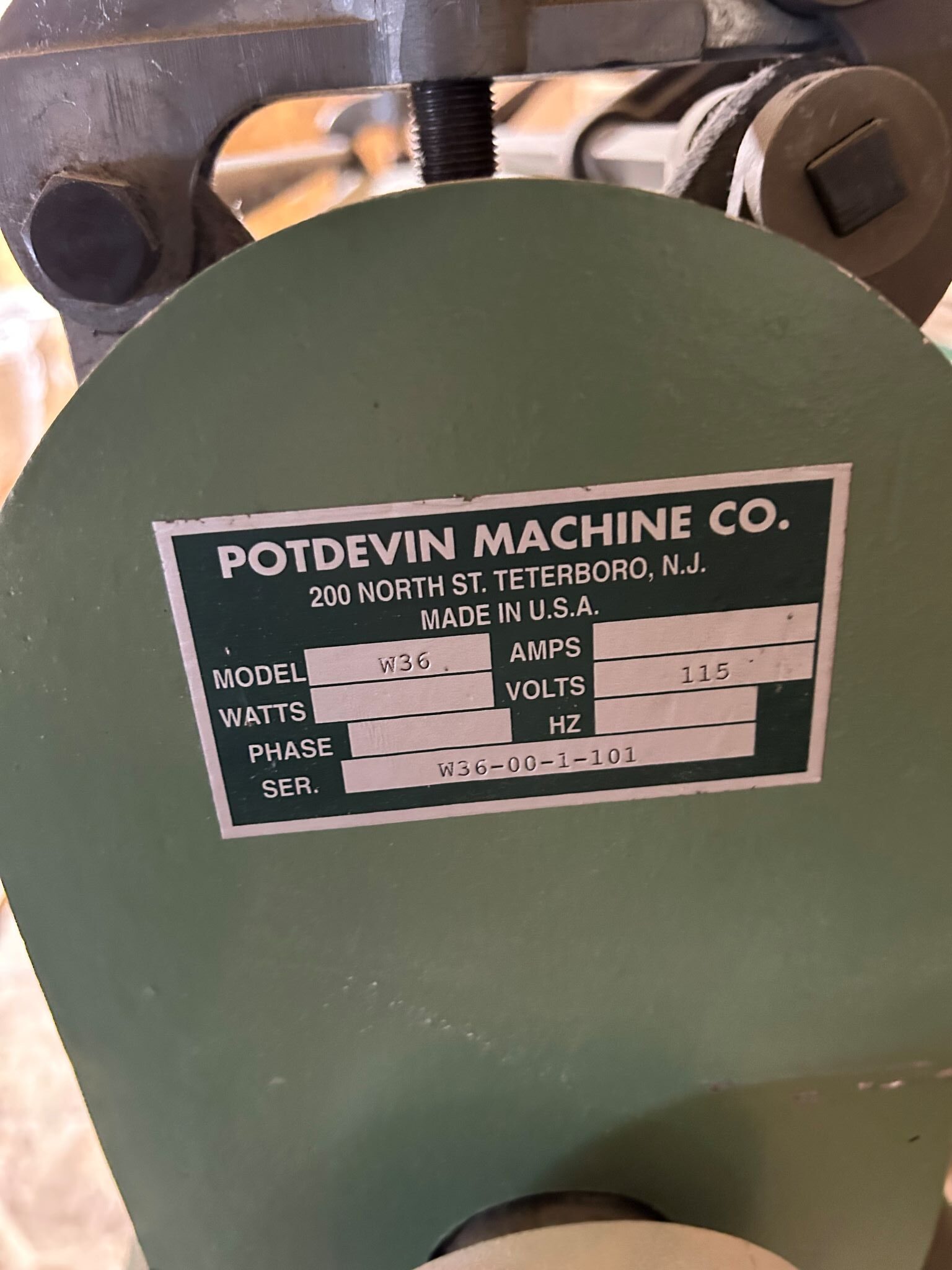Potdevin W36 Rotary Press w/ Stand (Used) Item # UE-020224E-1